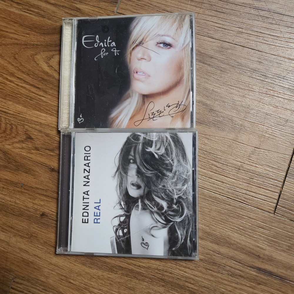 Lot of 2 Ednita Nazario CDs Por Ti and Real Albums Latin Pop Rock 90s Y2K